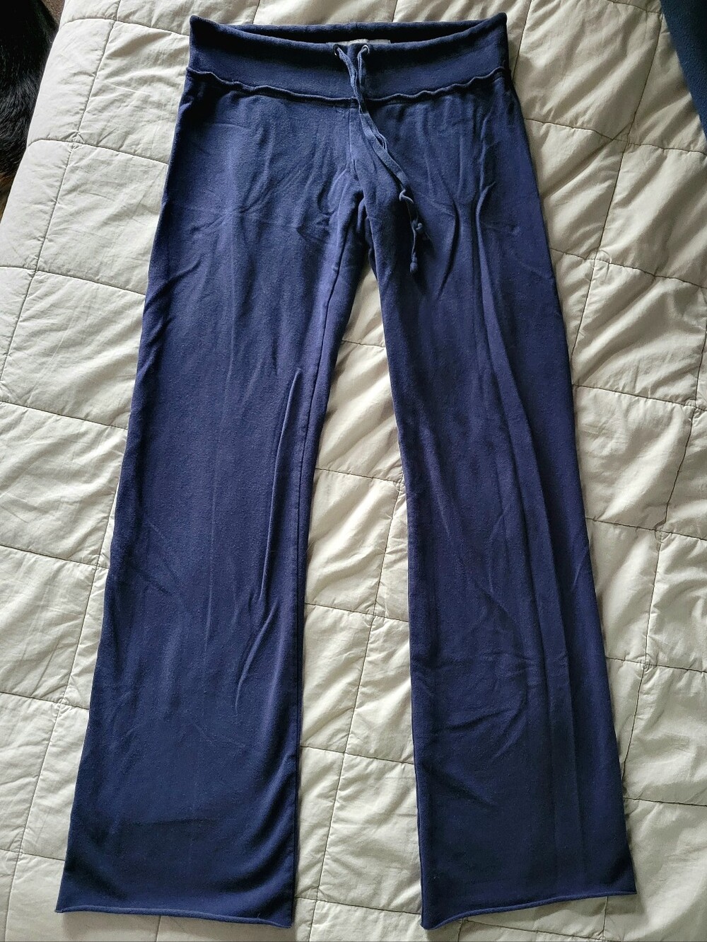 Crown Jewel Low Rise Wide Leg Sweatpants Lounge Pants Navy Blue Small S